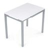 Jedálenský stôl rozkladací 60-90x60 cm, melamín, biela, GDT-206 WT