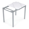 Jedálenský stôl rozkladací 60-90x60 cm, melamín, biela, GDT-206 WT