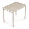 Jedálenský stôl rozkladací 60-90x60 cm, melamín, travertín, GDT-206 TRV