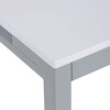 Jedálenský stôl rozkladací 60-90x60 cm, melamín, biela, GDT-206 WT