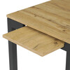 Jedálenský stôl rozkladací 60-90x60 cm, melamín, dub, GDT-206 OAK