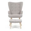 Relaxačné kreslo, sivá, látka bouclé, AK-319 GREY2