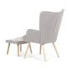 Relaxačné kreslo, sivá, látka bouclé, AK-319 GREY2