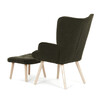 Relaxačné kreslo, zelená, látka bouclé, AK-319 GRN2