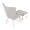 Relaxačné kreslo, sivá, látka bouclé, AK-319 GREY2
