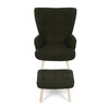 Relaxačné kreslo, zelená, látka bouclé, AK-319 GRN2