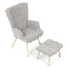 Relaxačné kreslo, sivá, látka bouclé, AK-319 GREY2