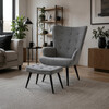 Relaxačné kreslo, sivá, zamatová látka, AK-303 GREY2