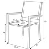 Záhradná stolička, kov, sieťovina, šedá, AZC-L1303 GREY
