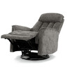 Polohovacie kreslo, sivá, látka, TV-H9327 GREY2