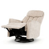 Polohovacie kreslo, béžová, látka, TV-H9327 CRM2