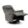 Polohovacie kreslo, sivá, látka, TV-H9327 GREY2