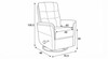 Polohovacie kreslo, béžová, látka, TV-H9327 CRM2