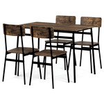 Jedálenský set so 4 stoličkami, 110x70x76cm, mdf, old wood, AUT-O2155 OLW
