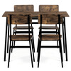 Jedálenský set so 4 stoličkami, 110x70x76cm, mdf, old wood, AUT-O2155 OLW