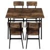 Jedálenský set so 4 stoličkami, 110x70x76cm, mdf, old wood, AUT-O2155 OLW