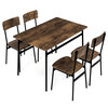 Jedálenský set so 4 stoličkami, 110x70x76cm, mdf, old wood, AUT-O2155 OLW