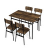 Jedálenský set so 4 stoličkami, 110x70x76cm, mdf, old wood, AUT-O2155 OLW