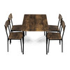 Jedálenský set so 4 stoličkami, 110x70x76cm, mdf, old wood, AUT-O2155 OLW