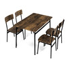 Jedálenský set so 4 stoličkami, 110x70x76cm, mdf, old wood, AUT-O2155 OLW