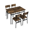 Jedálenský set so 4 stoličkami, 110x70x76cm, mdf, old wood, AUT-O2155 OLW