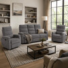 Sedacia súprava, polohovacia, sivá, menčestrová látka, ASD-C5981 GREY6