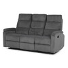 Sedacia súprava, polohovacia, sivá, menčestrová látka, ASD-C5981 GREY6