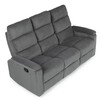 Sedacia súprava, polohovacia, sivá, menčestrová látka, ASD-C5981 GREY6
