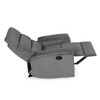 Sedacia súprava, polohovacia, sivá, menčestrová látka, ASD-C5981 GREY6