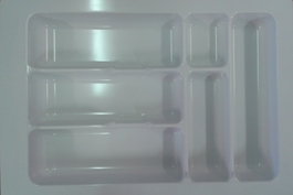 Plastový príborník 40 biely