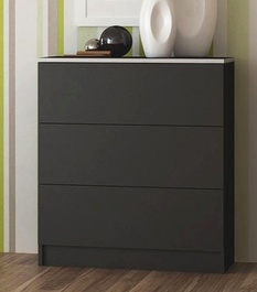 Komoda 3S VISTA čierna